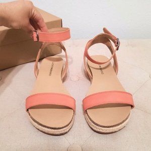 Coral Leather Espadrille 8.5